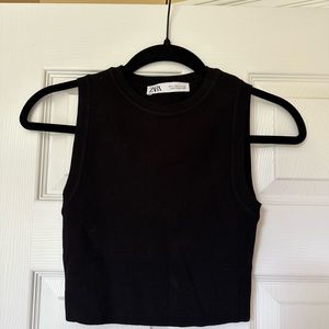Black knit vest